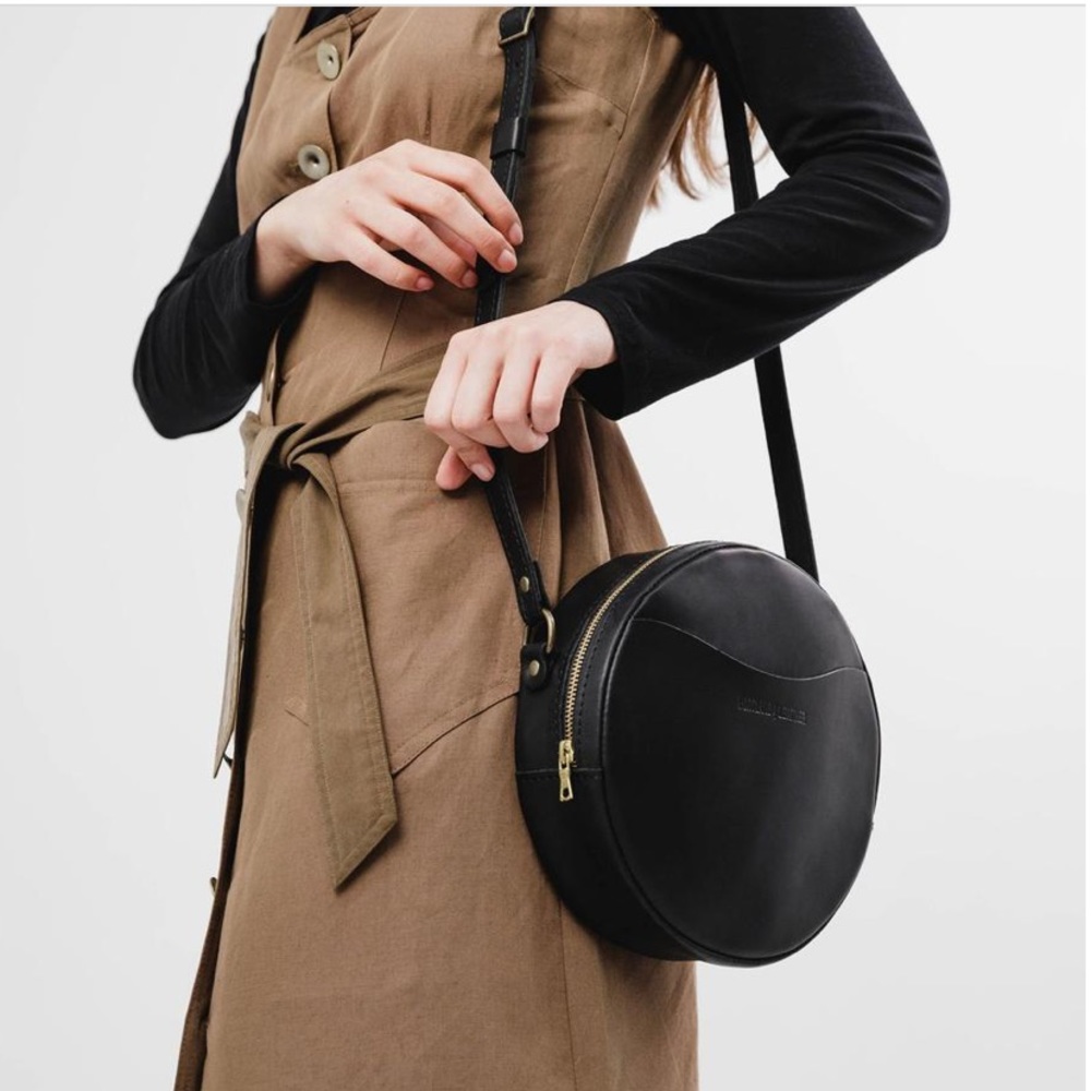 Portland Leather Goods mini crossbody bag.